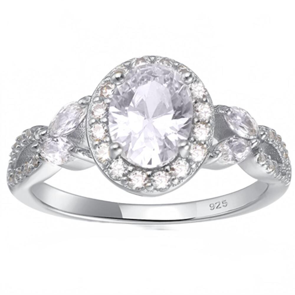 NEW STARLETTE women's victoria engagement ring in silver